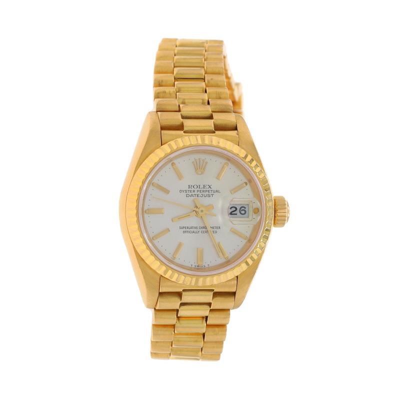 Rolex Damen President Armbanduhr 69178 Gelbgold 18k Automatik 1 Yr Garantie im Zustand „Hervorragend“ in Greensboro, NC
