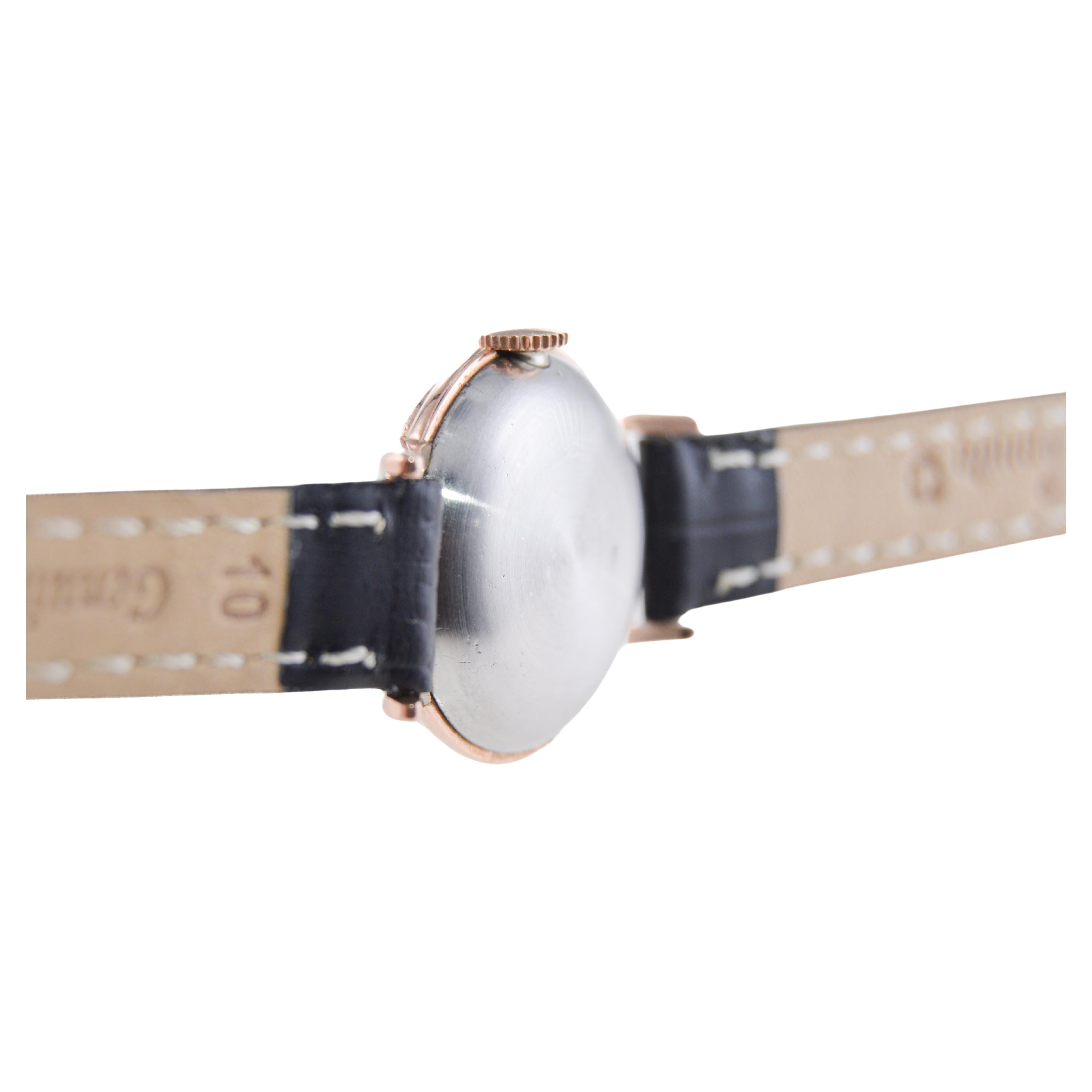 Rolex Montre Art déco en or rose et acier pour femmes de 1947 10
