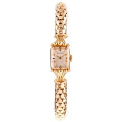 Rolex Ladies Rose Gold French Retro Star Dial Bracelet Manual Wristwatch
