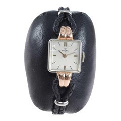 Rolex Ladies Rose Gold Stainless Steel Art Deco Manual Wind Watch Ref 3911