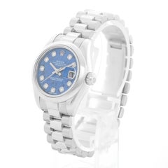 Rolex Ladies Sodalite Platinum President 179166