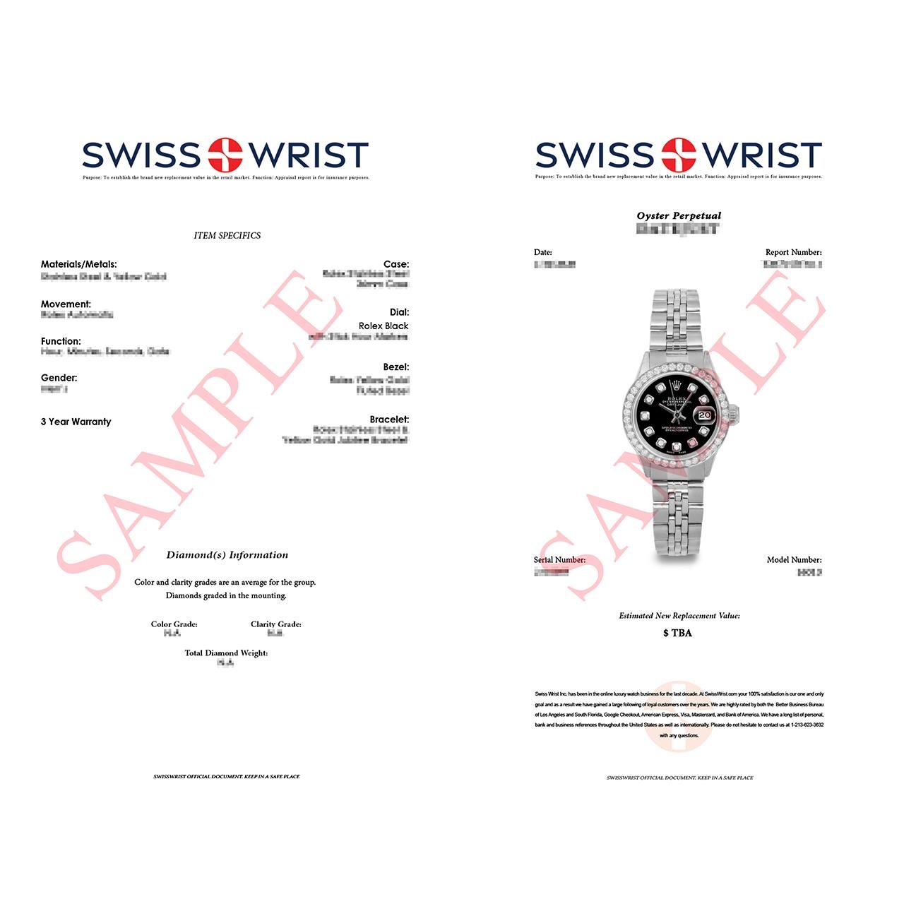 Rolex Damen SS Datejust Rote Vignette-Diamant-Zifferblatt Jubiläumsbanduhr 2