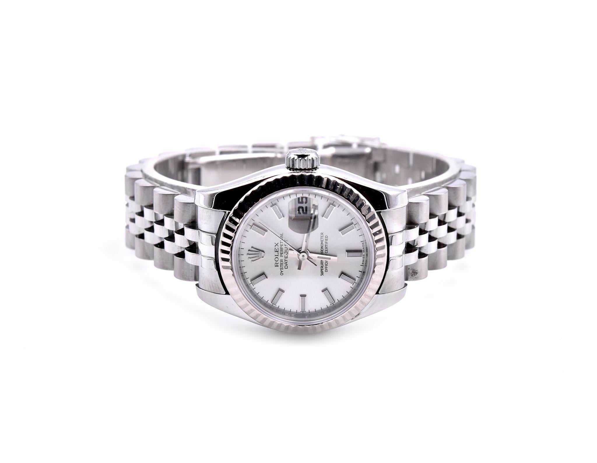 Rolex Ladies Stainless Steel Datejust Watch Ref. 179174 In Excellent Condition In Scottsdale, AZ