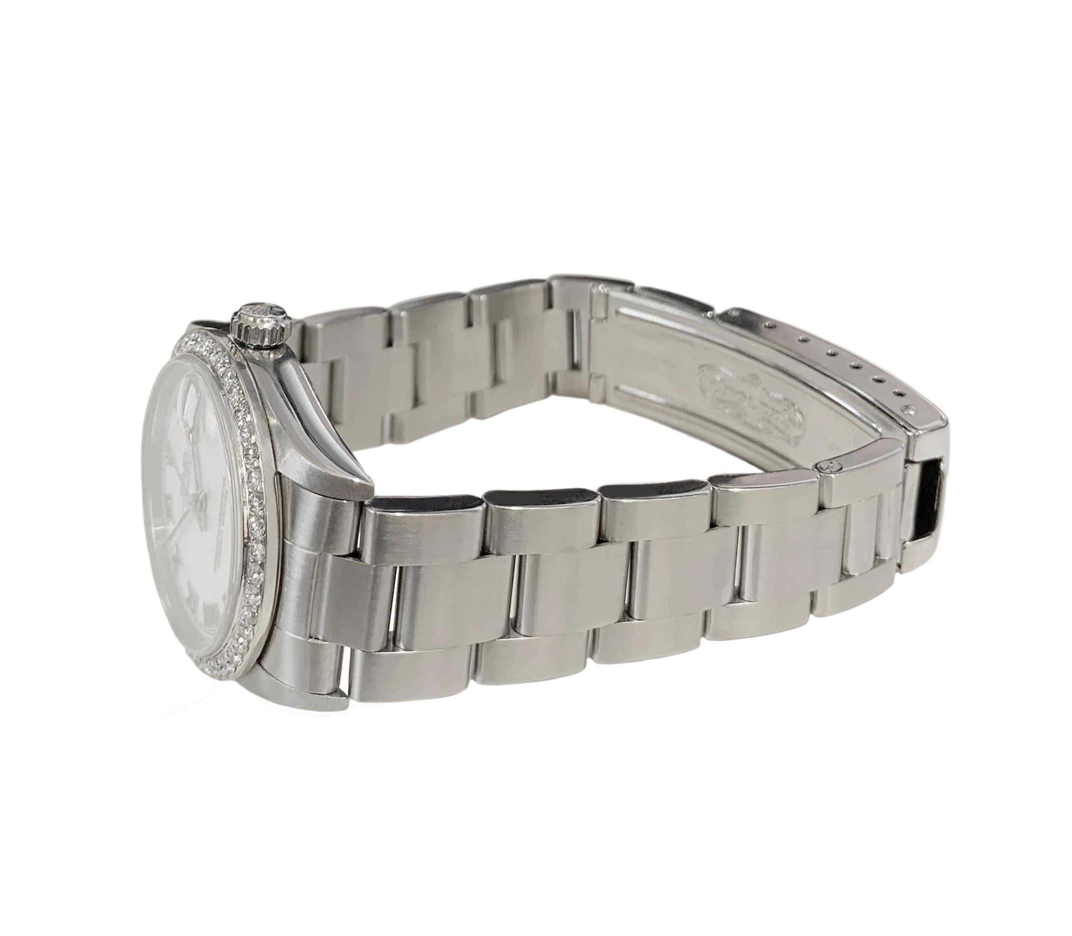 Damen-Edelstahl-Diamant-Uhr Rolex 68240 im Angebot 1