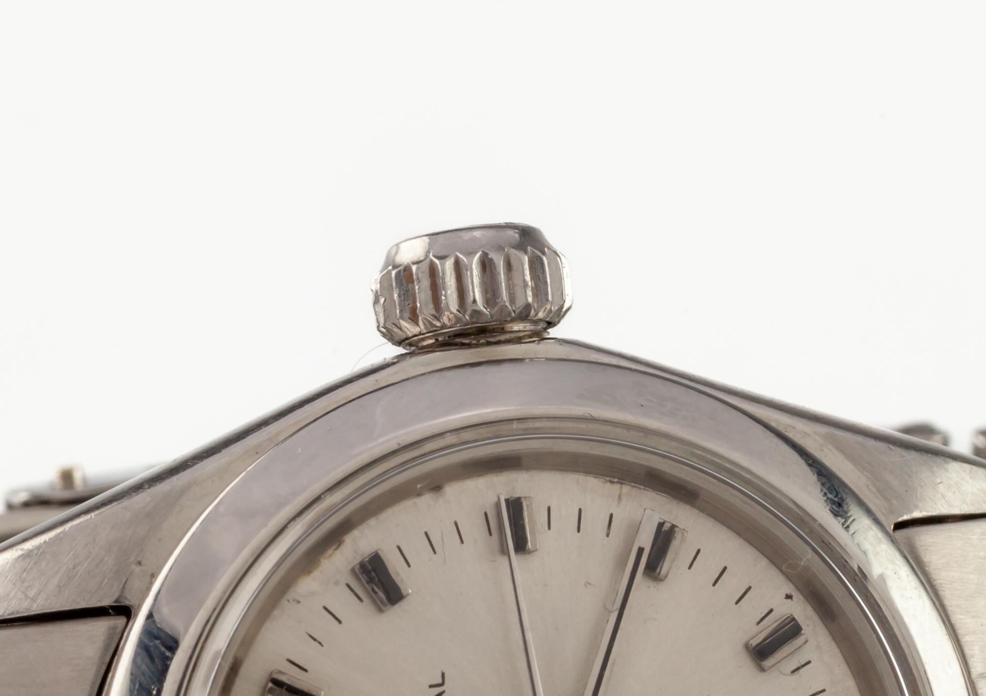Rolex Damen Edelstahl Oyster Perpetual Watch #6618 1969 Vintage im Angebot 1