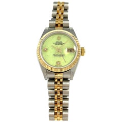 Rolex Ladies Steel and Gold Quartz and Diamond Dial Datejust Watch