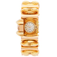 Retro Rolex Ladies Tri-Color Gold Precision Manual Wind Bracelet Wristwatch, circa 1950