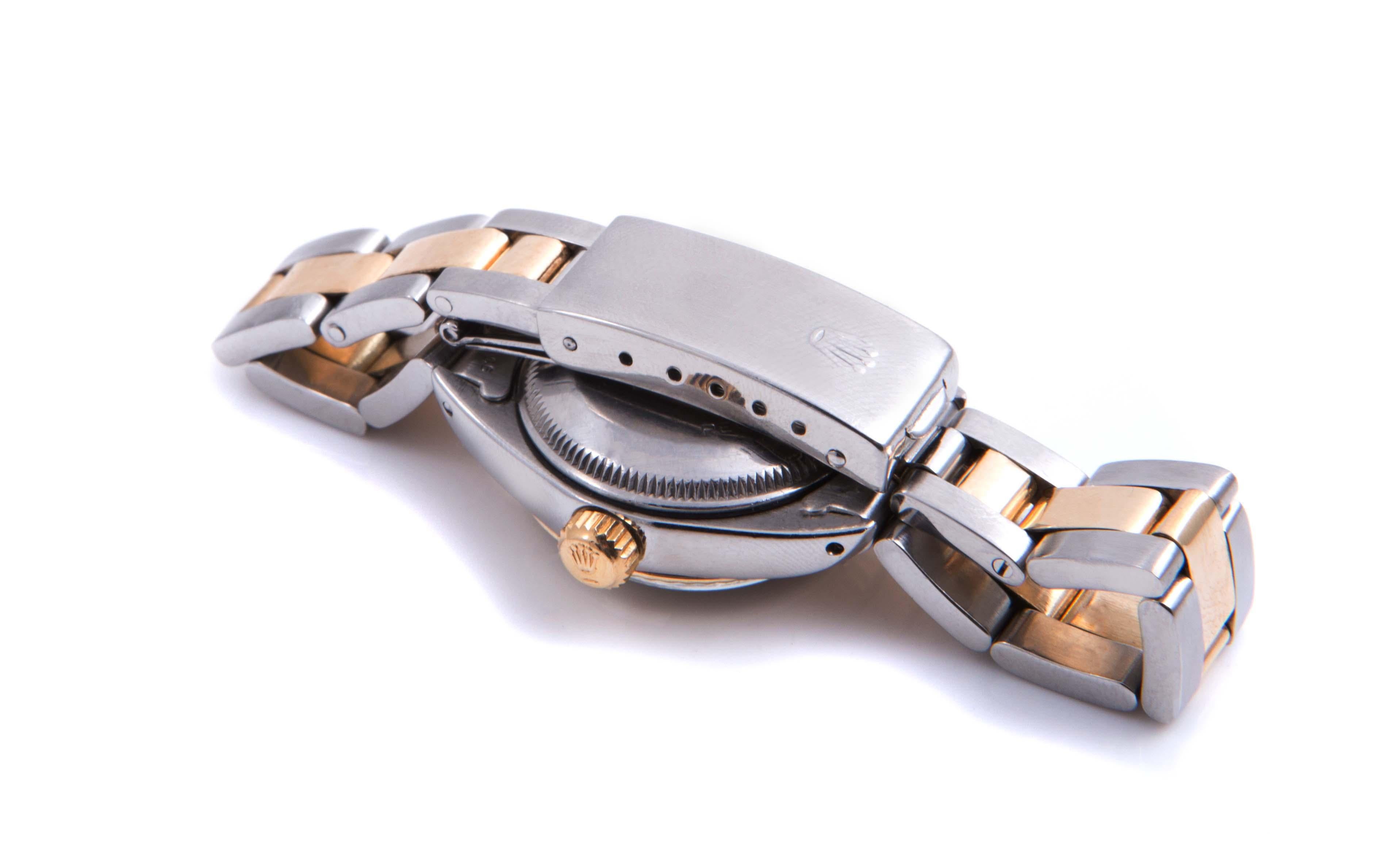 Rolex Montre Oyster Perpetual TT avec cadran en diamants et lunette en diamants, pour femmes Bon état à San Fernando, CA