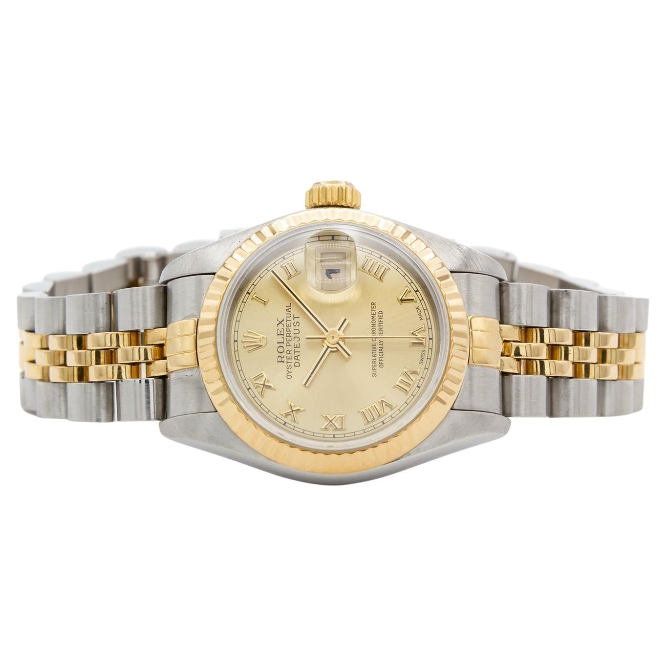 Rolex Ladies Two Tone Datejust 69173 Automatic Champagne Roman at 1stDibs |  rolex oyster perpetual datejust 468b, rolex 69173 price, ladies 2 tone rolex  watch