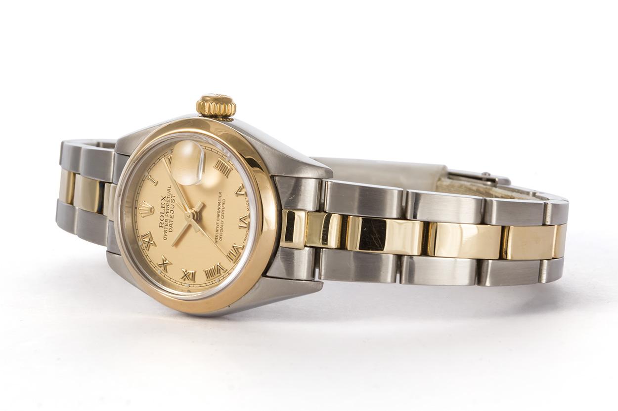 Modern Rolex Ladies Two-Tone Datejust 79173 Roman Dial Automatic Watch