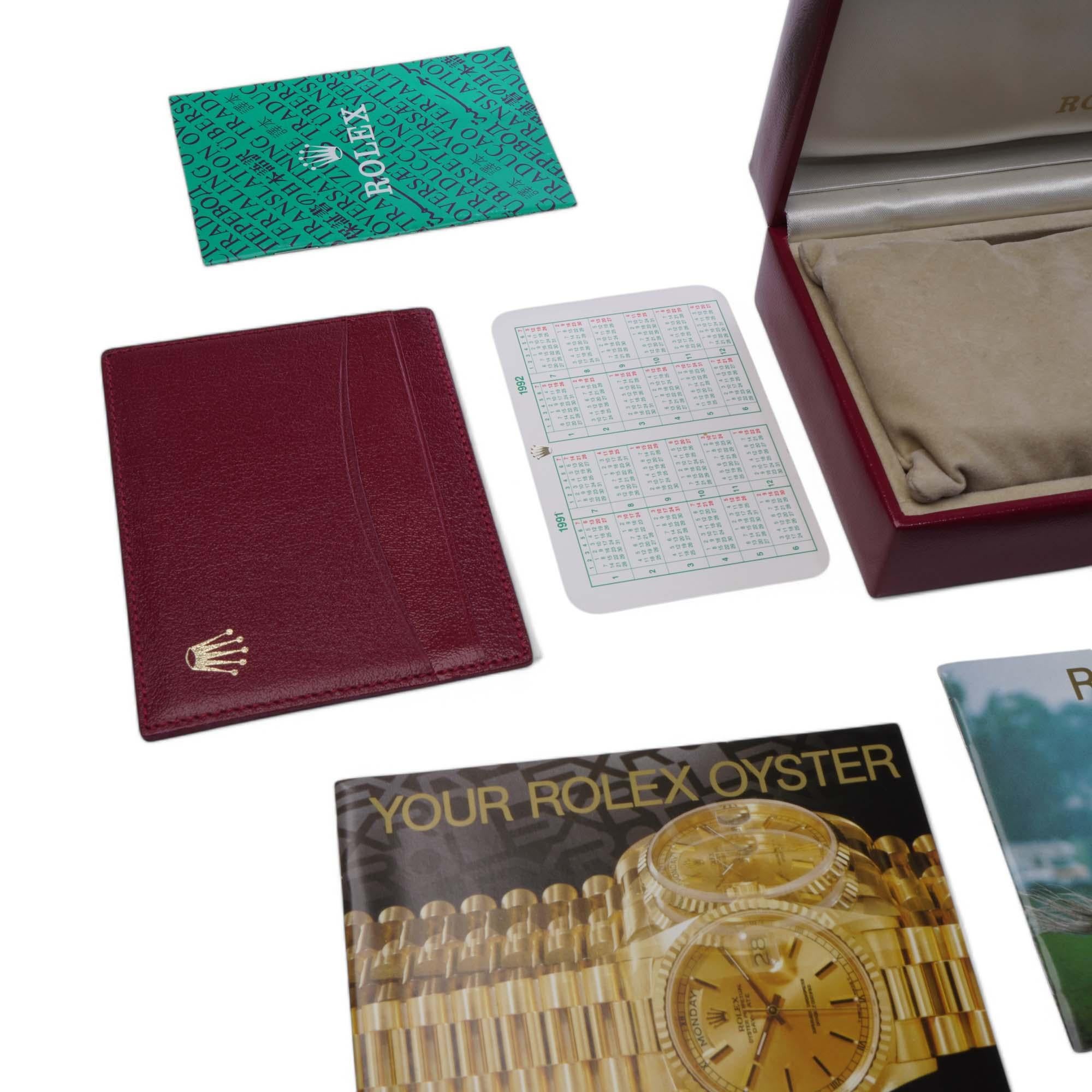 Rolex Damenuhr-Box mit Außenkarton (Ende des 20. Jahrhunderts) im Angebot