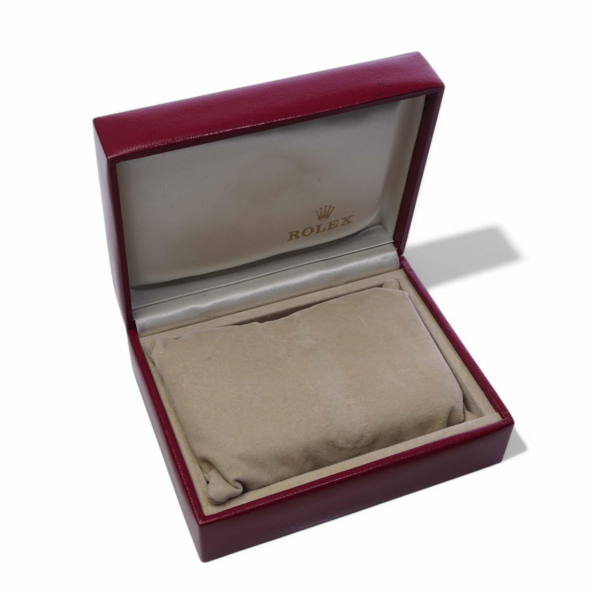 Rolex Damenuhr-Box mit Außenkarton (Leder) im Angebot