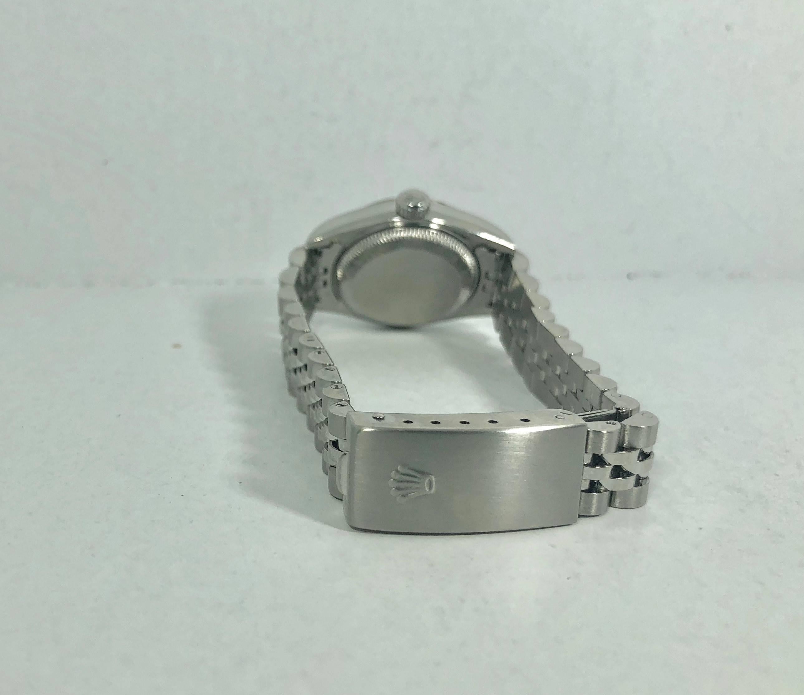 Rolex Ladies white gold Stainless Steel Datejust Automatic wristwatch Ref 79174 5