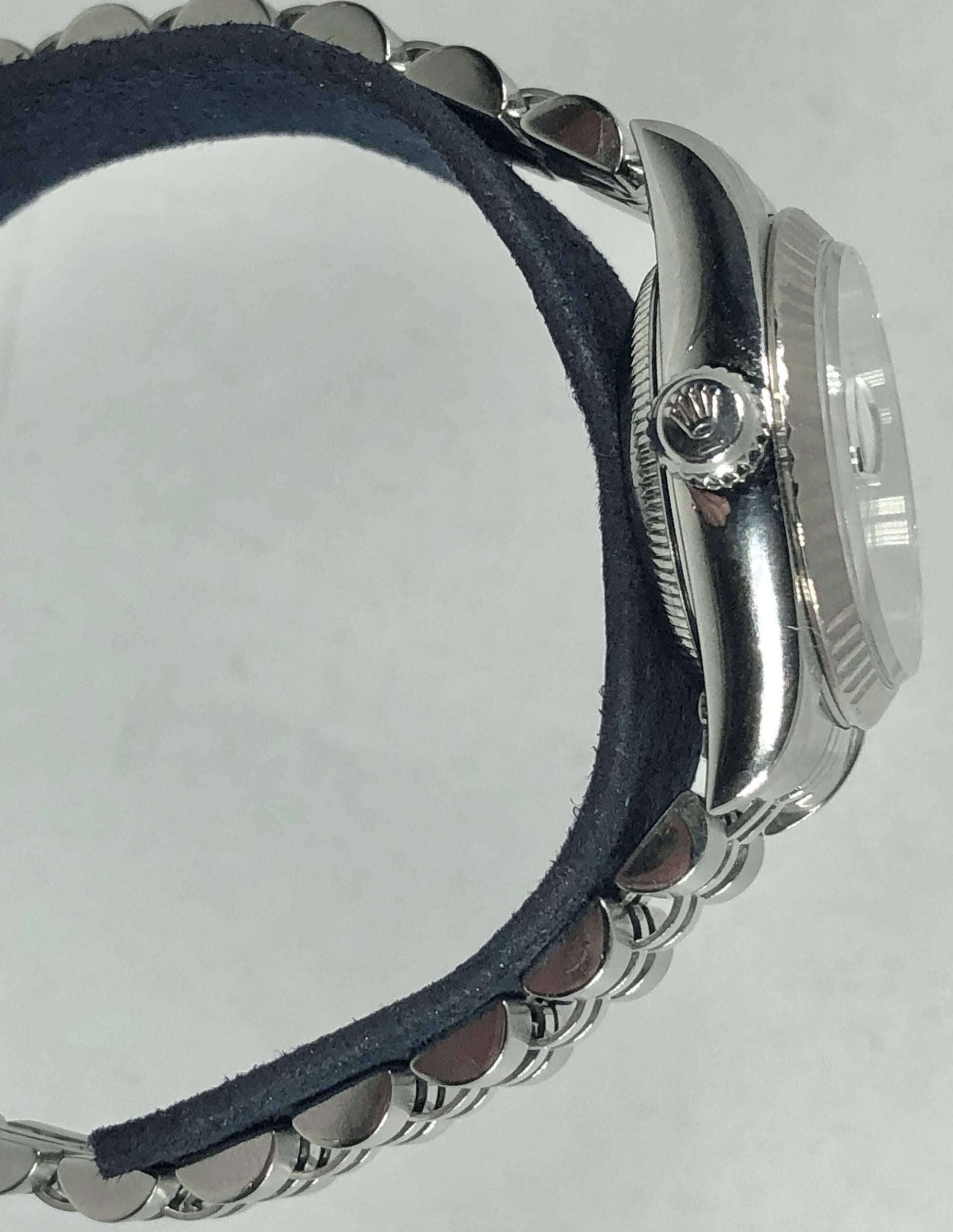 Rolex Ladies white gold Stainless Steel Datejust Automatic wristwatch Ref 79174 8