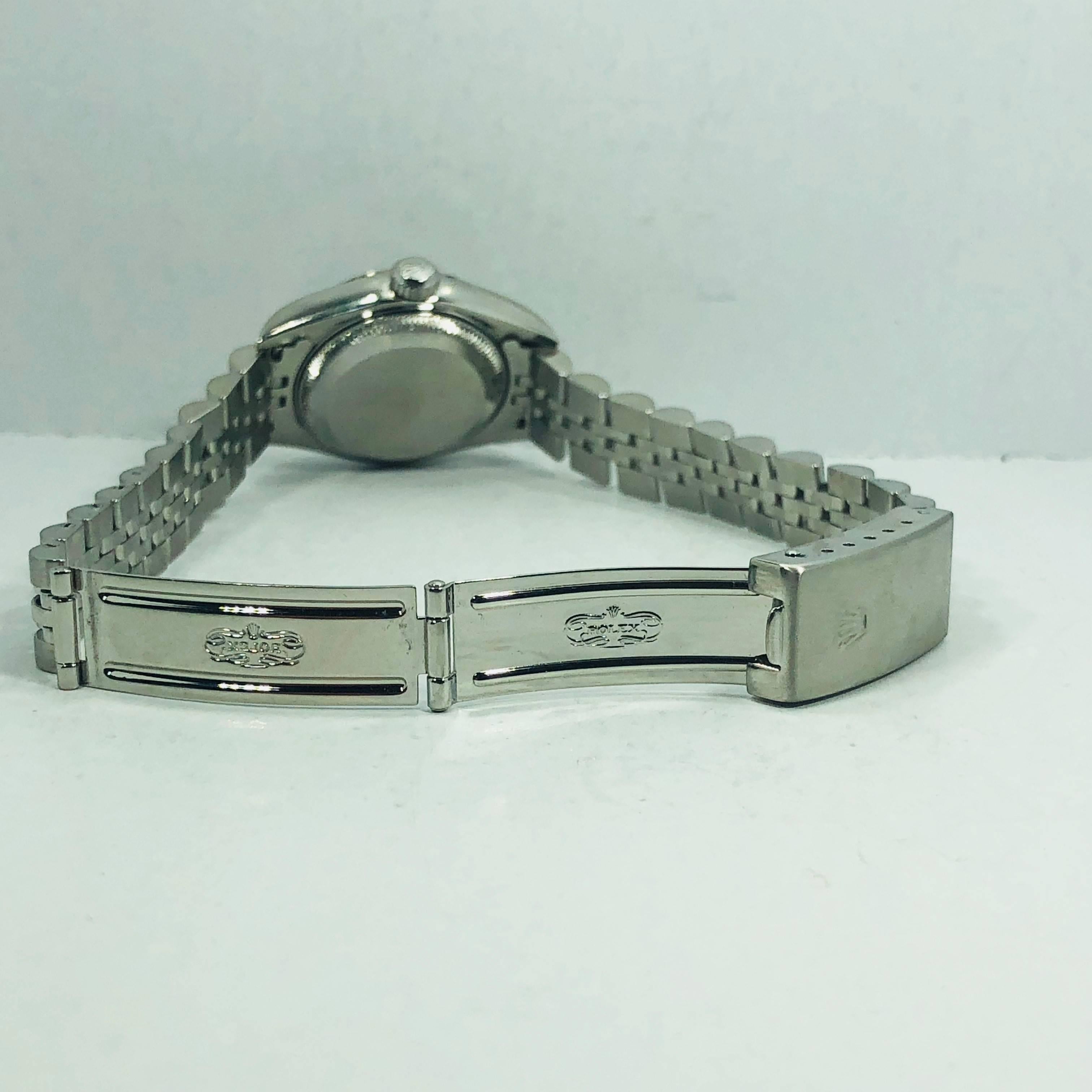 Rolex Ladies white gold Stainless Steel Datejust Automatic wristwatch Ref 79174 1