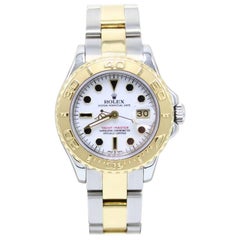 Rolex Ladies Yacht Master 69623 White Dial 18 Karat Gold and Stainless Steel