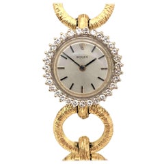 Rolex Ladies Yellow Gold and Diamond 1960s Bracelet Watch