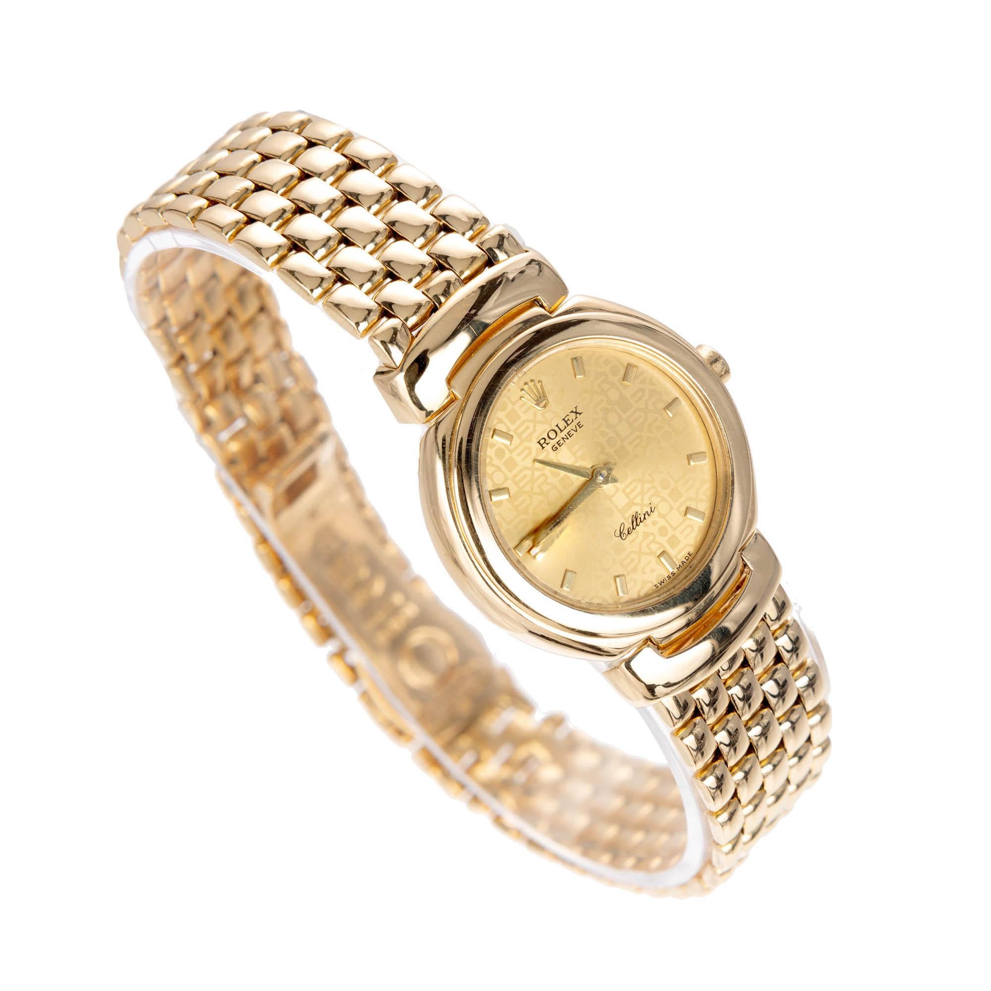 Rolex Ladies yellow Gold Cellini Cellissima Quartz Wristwatch Ref 6621 ...
