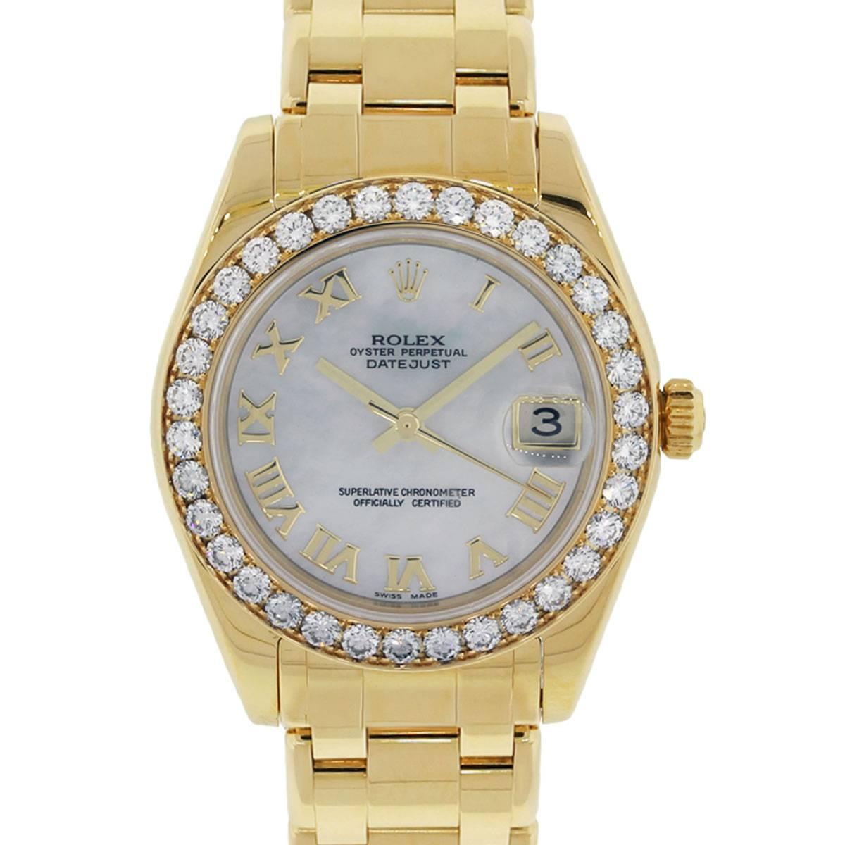 Rolex Ladies Yellow gold Datejust Masterpiece Midsize Automatic Wristwatch  