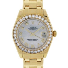 Used Rolex Ladies Yellow gold Datejust Masterpiece Midsize Automatic Wristwatch  