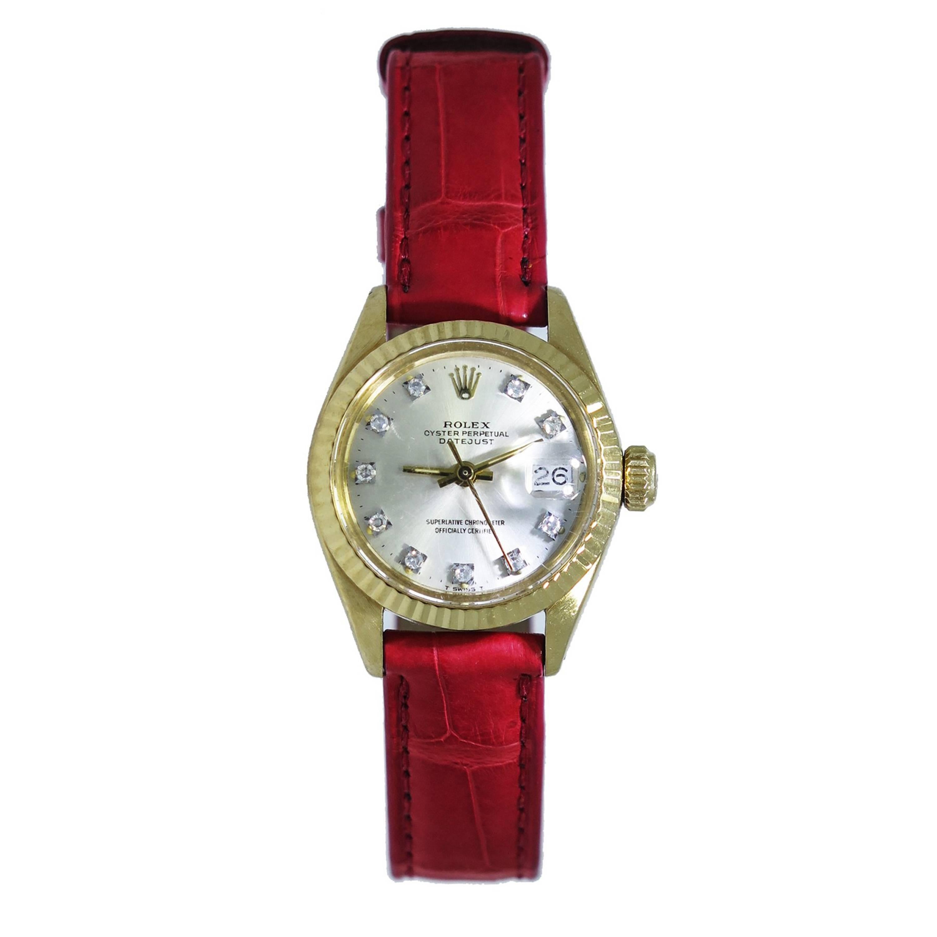 Rolex Ladies Yellow Gold Datejust self-winding Wristwatch Ref 6917 