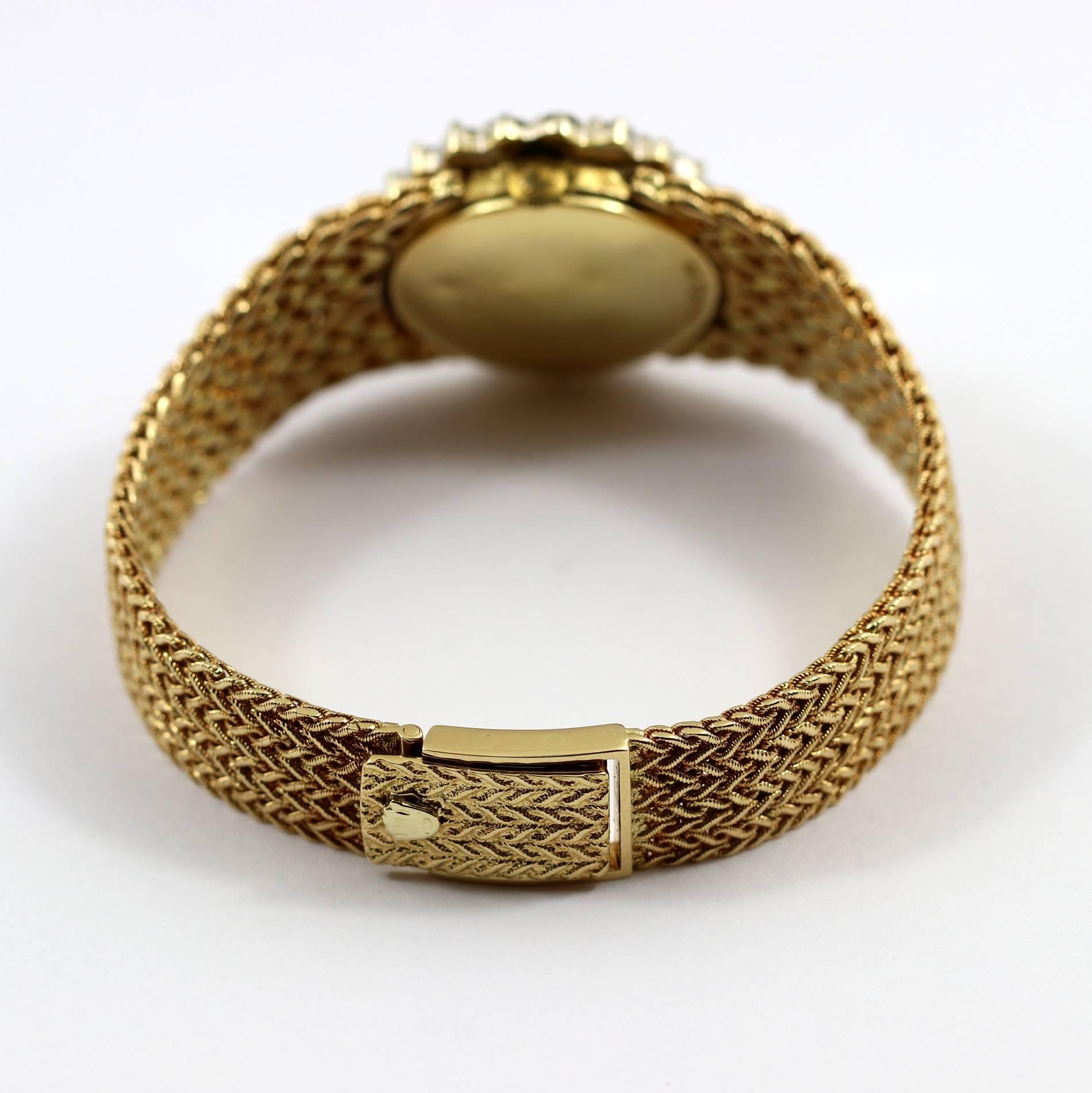 Rolex Ladies Yellow Gold Diamond Mid Century Bracelet Manual Wristwatch 1