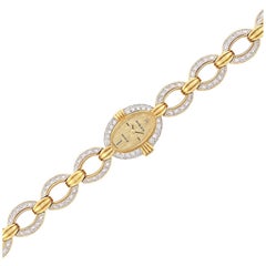 Rolex Damen Gelbgold Platin Diamant mechanische Armbanduhr