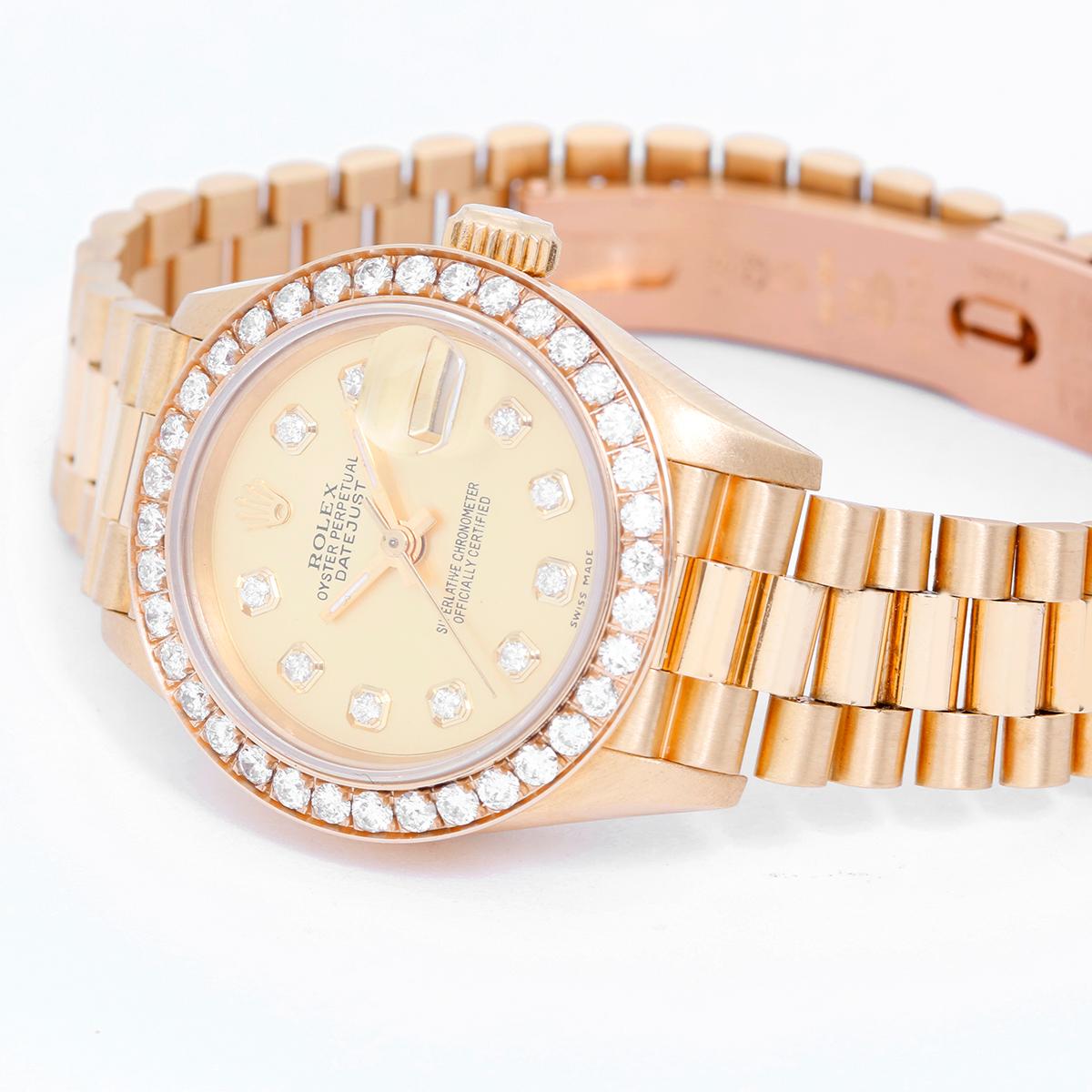 Women's Rolex Ladies Yellow Gold President Automatic Wristwatch Ref 69178