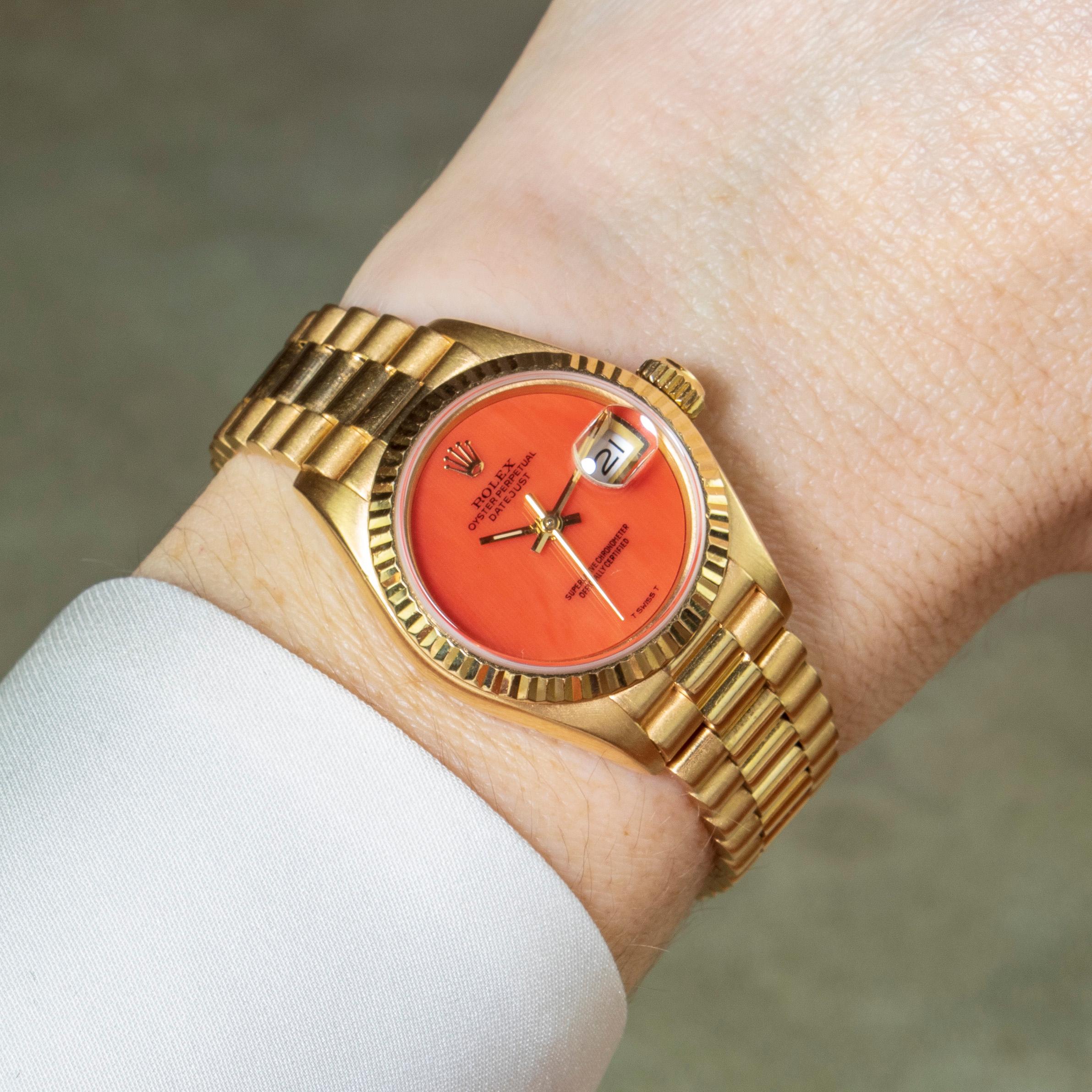 coral dial rolex