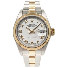 Rolex Ladies Yellow Gold Stainless Steel Datejust Wristwatch, circa 2000