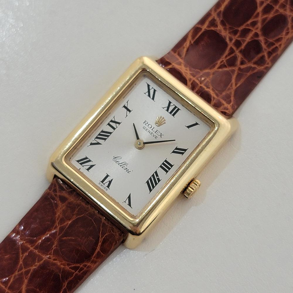 Women's Rolex Lady Cellini Ref 4103 18k Solid Gold Hand Wind 1970s Swiss Luxury RA420