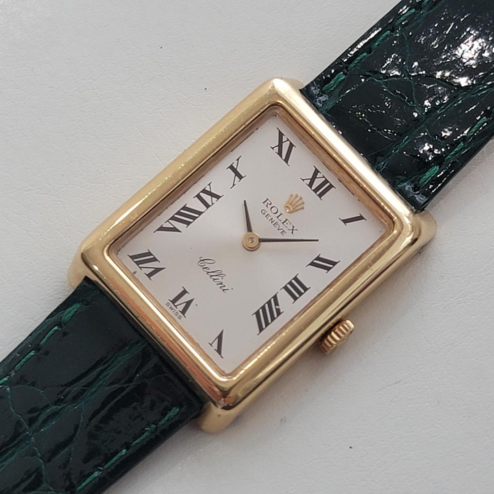 Women's Rolex Lady Cellini Ref 4103 18k Solid Gold Hand Wind 1970s Swiss Luxury RA420