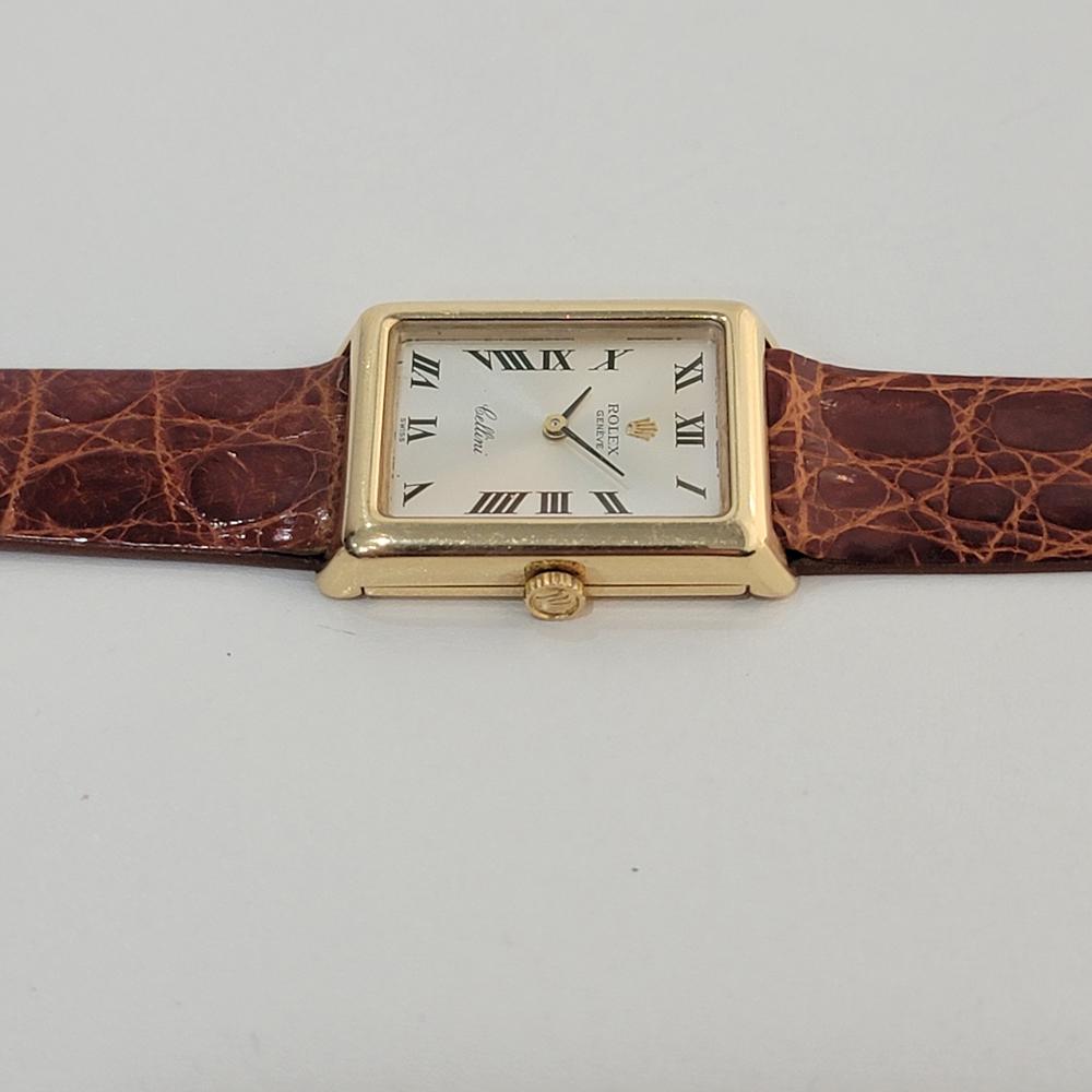 Rolex Lady Cellini Ref 4103 18k Solid Gold Hand Wind 1970s Swiss Luxury RA420 1