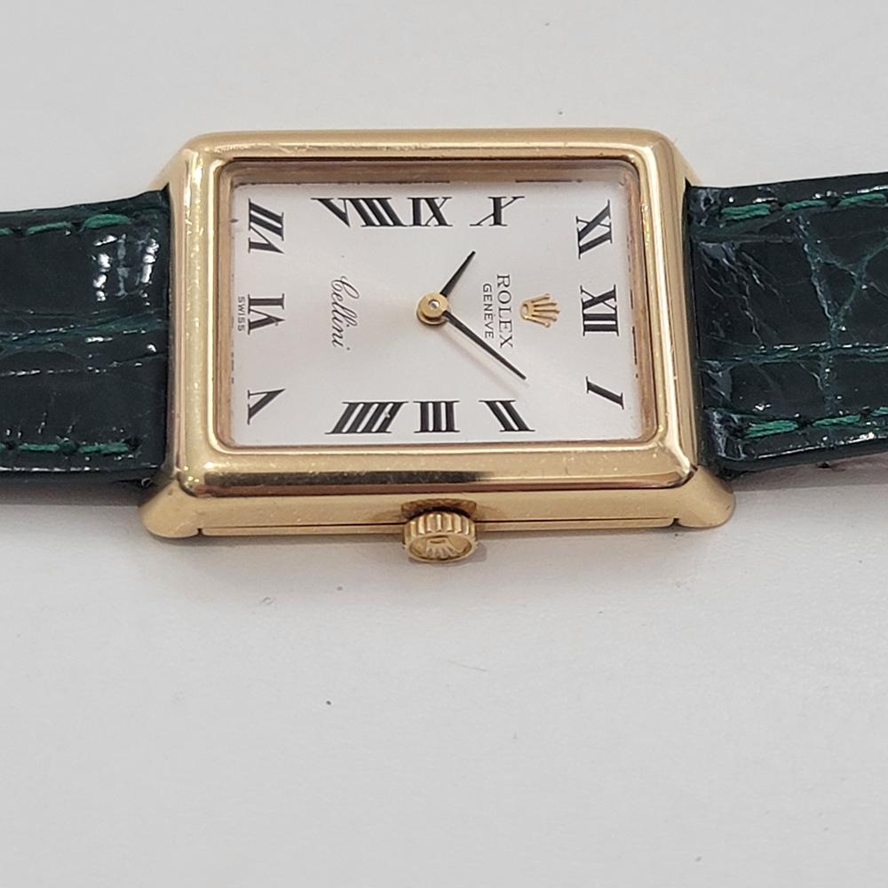 Rolex Lady Cellini Ref 4103 18k Solid Gold Hand Wind 1970s Swiss Luxury RA420 1