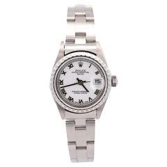 Rolex Lady Date 79240 24mm White Dial Oyster Watch Box & Papers