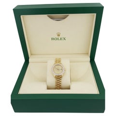 Used Rolex Lady Date-Just President Watch 18K Full Yellow Gold 