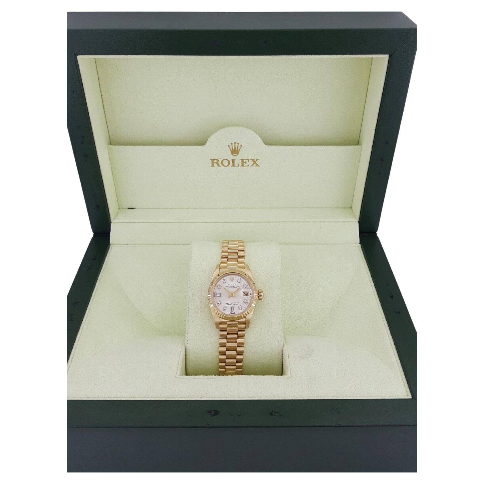 Rolex Lady Date-Just Watch 18K Full Yellow Gold  For Sale 2
