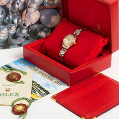 Rolex Lady Date, ref 6917, 26mm Acier inoxydable, lunette cannelée en or jaune, c1975