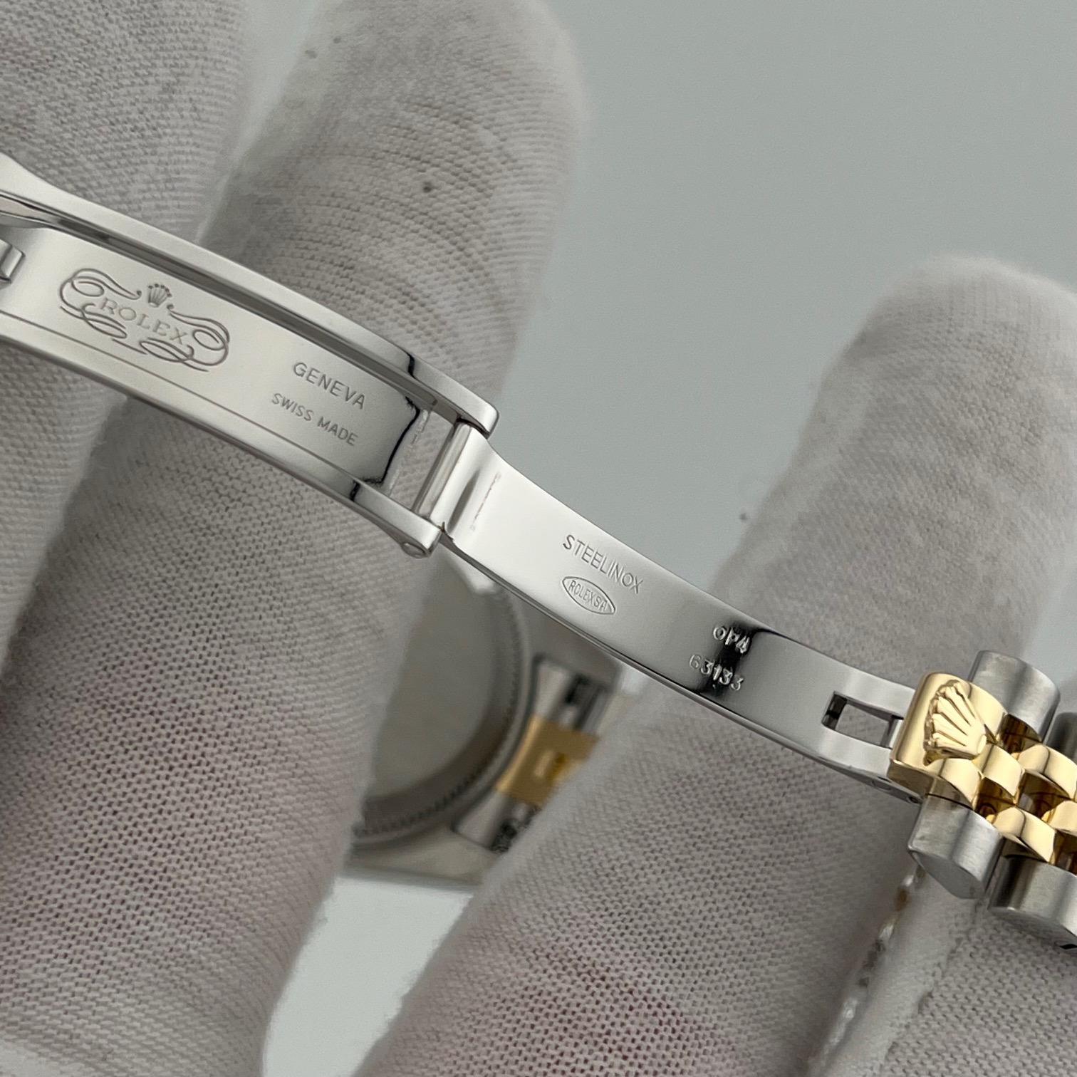 Rolex Lady Datejust 179173 26mm Madreperla MOP Esfera Diamante Oro 18k Acero en venta 7