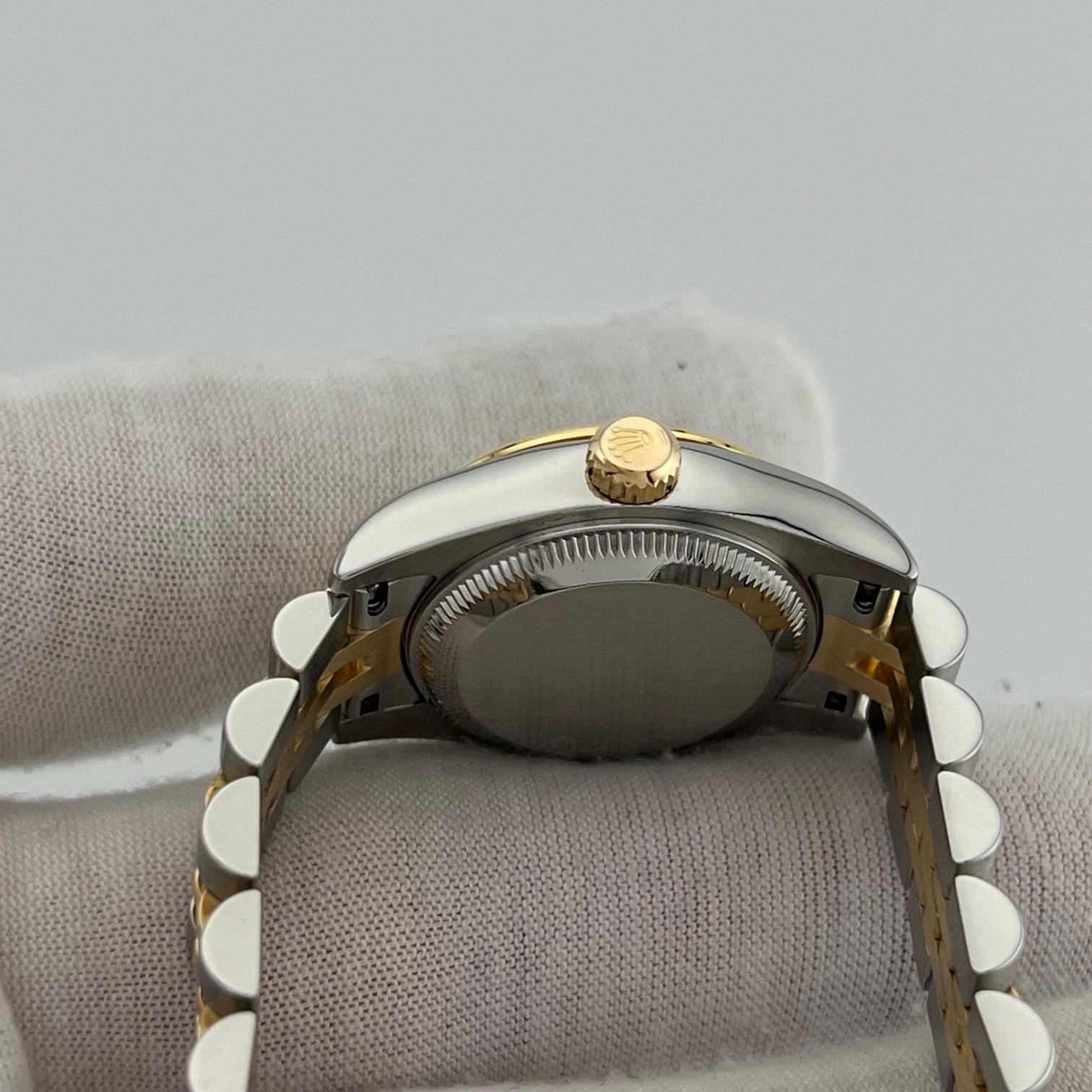 Rolex Lady Datejust 179173 26mm Madreperla MOP Esfera Diamante Oro 18k Acero en venta 9