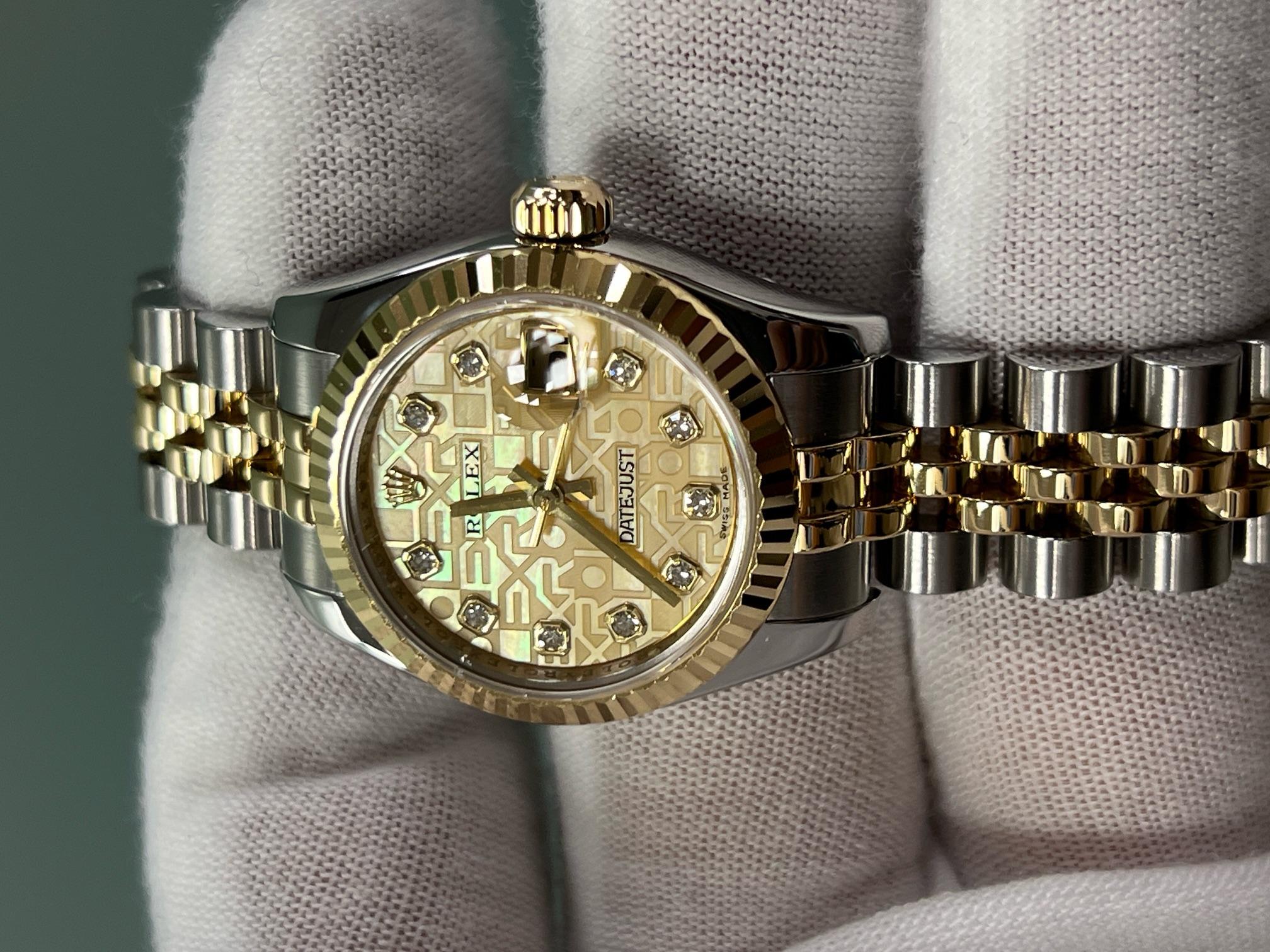 De las mujeres Rolex Lady Datejust 179173 26mm Madreperla MOP Esfera Diamante Oro 18k Acero en venta