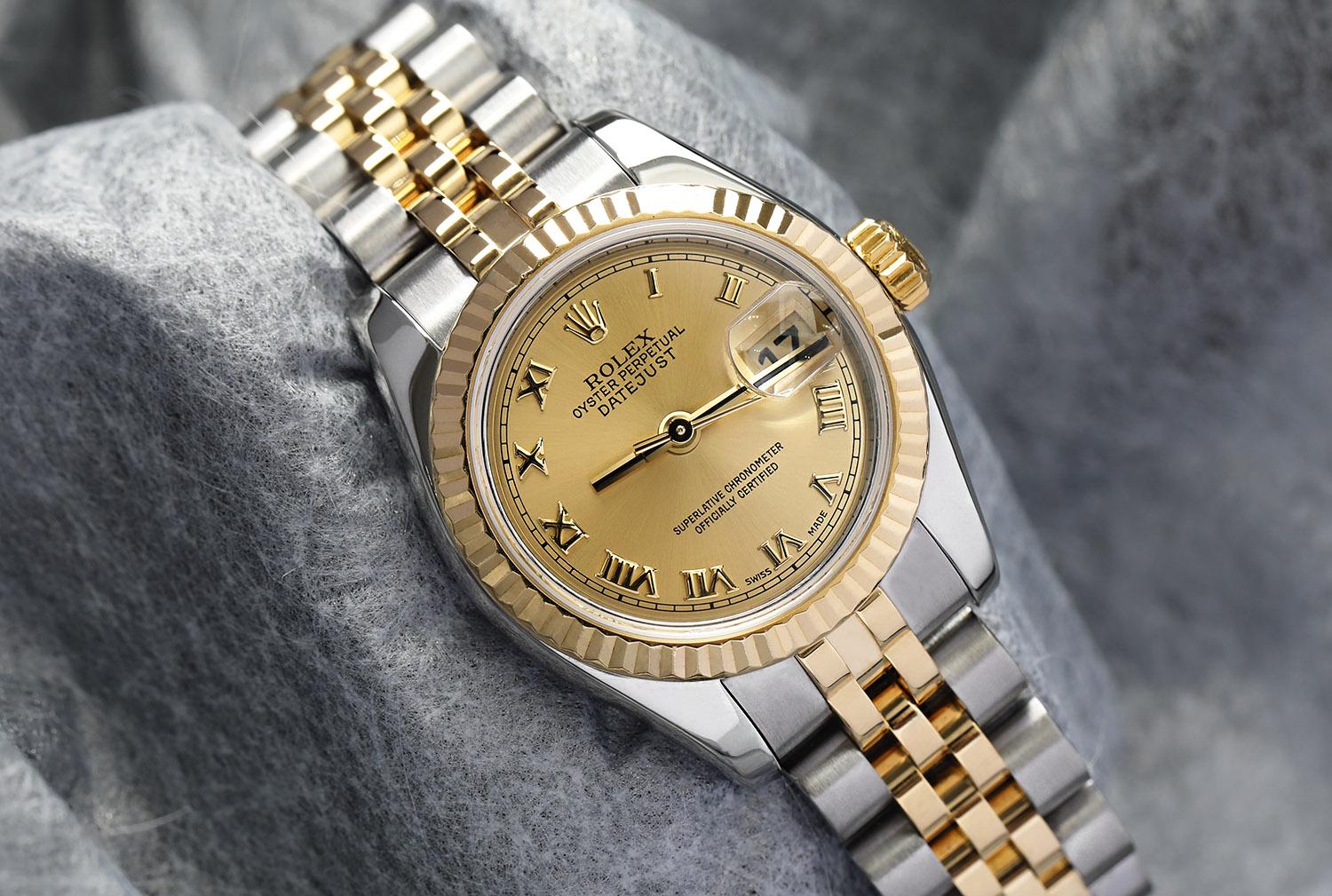 lady datejust champagne dial