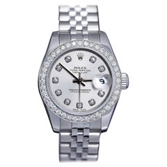 Rolex Lady-Datejust 179174 Acciaio Argento Quadrante Diamante Orologio in acciaio inossidabile