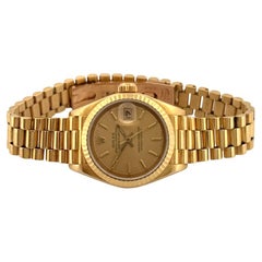 Rolex Lady Datejust 18K Yellow Gold President 69178 Champagne Dial Box Papers