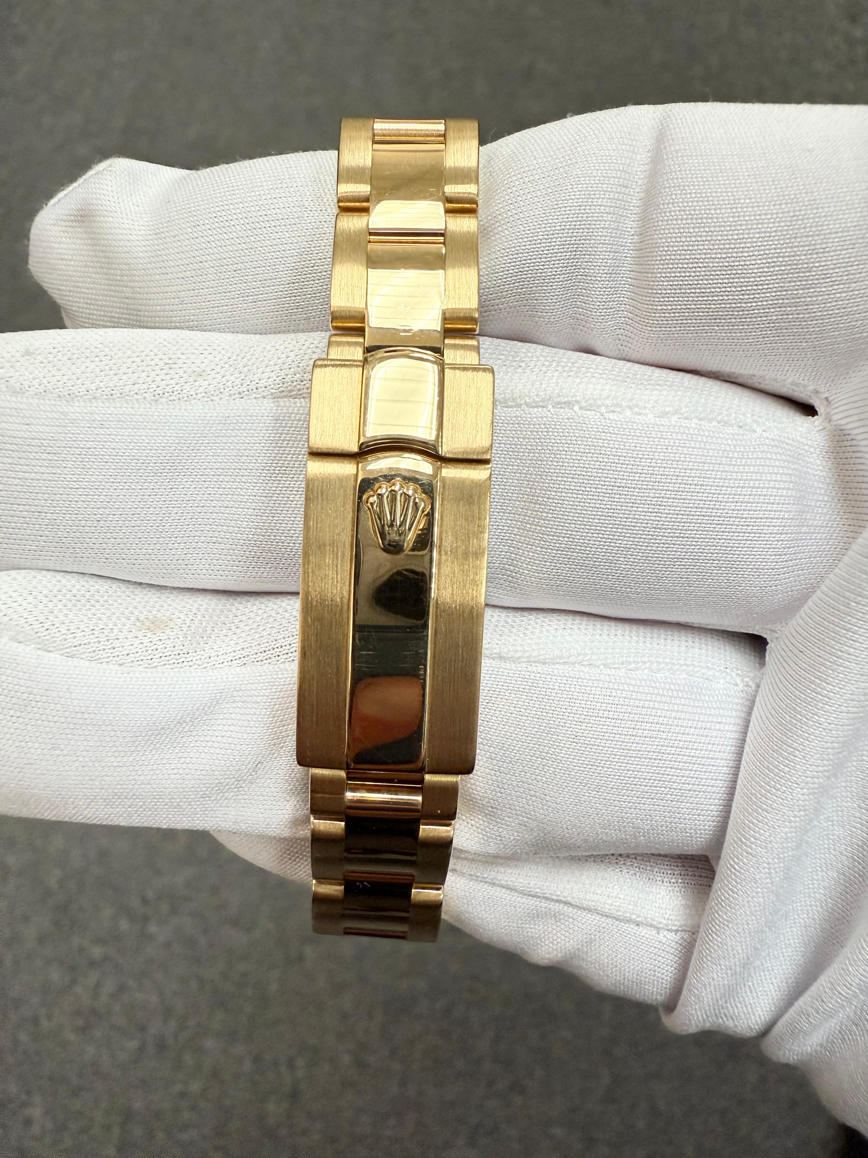 Rolex Lady Datejust 18k Gelbgold Armbanduhr Mutter der Perle Zifferblatt im Angebot 7