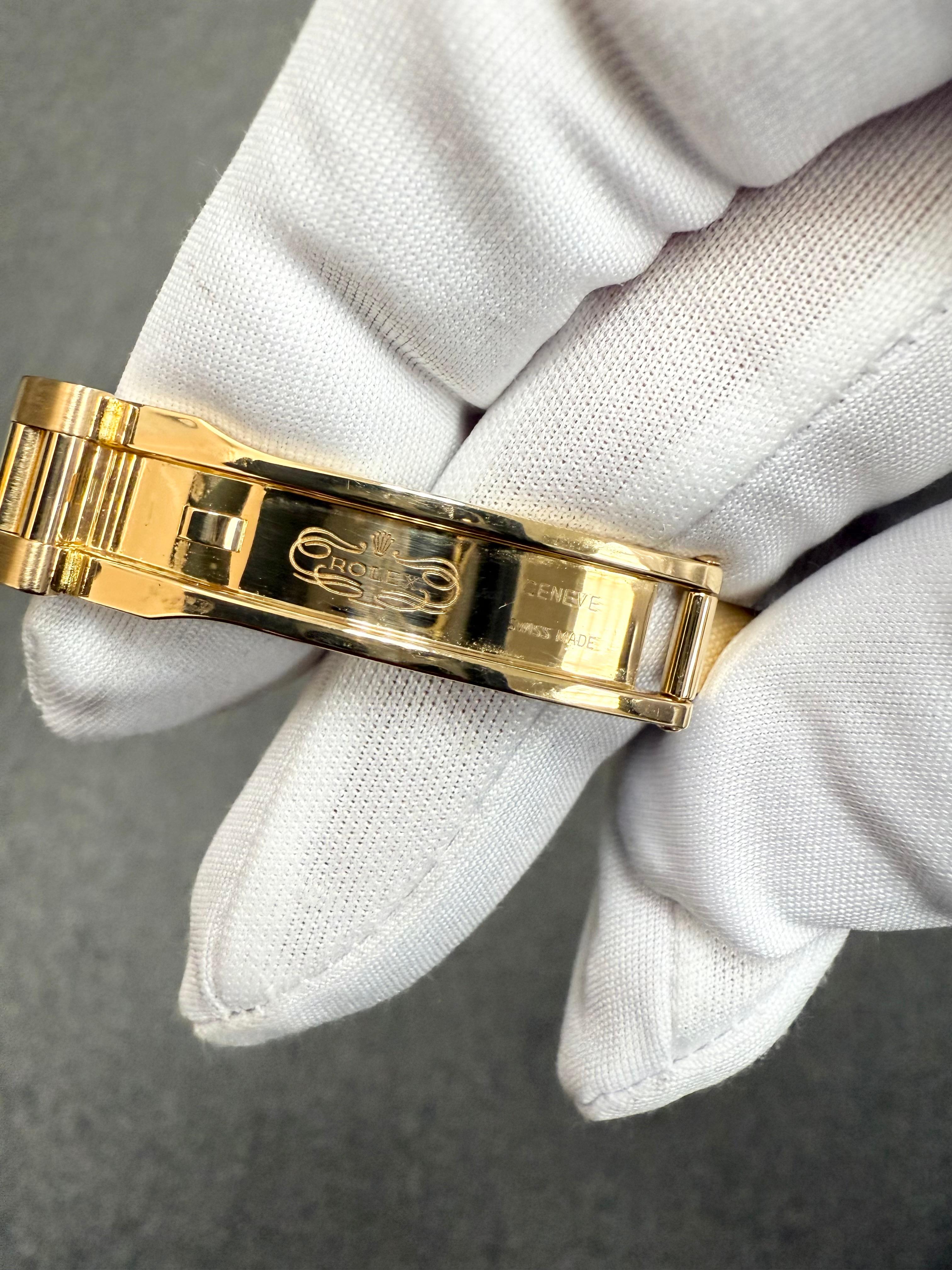 Rolex Lady Datejust 18k Gelbgold Armbanduhr Mutter der Perle Zifferblatt im Angebot 8