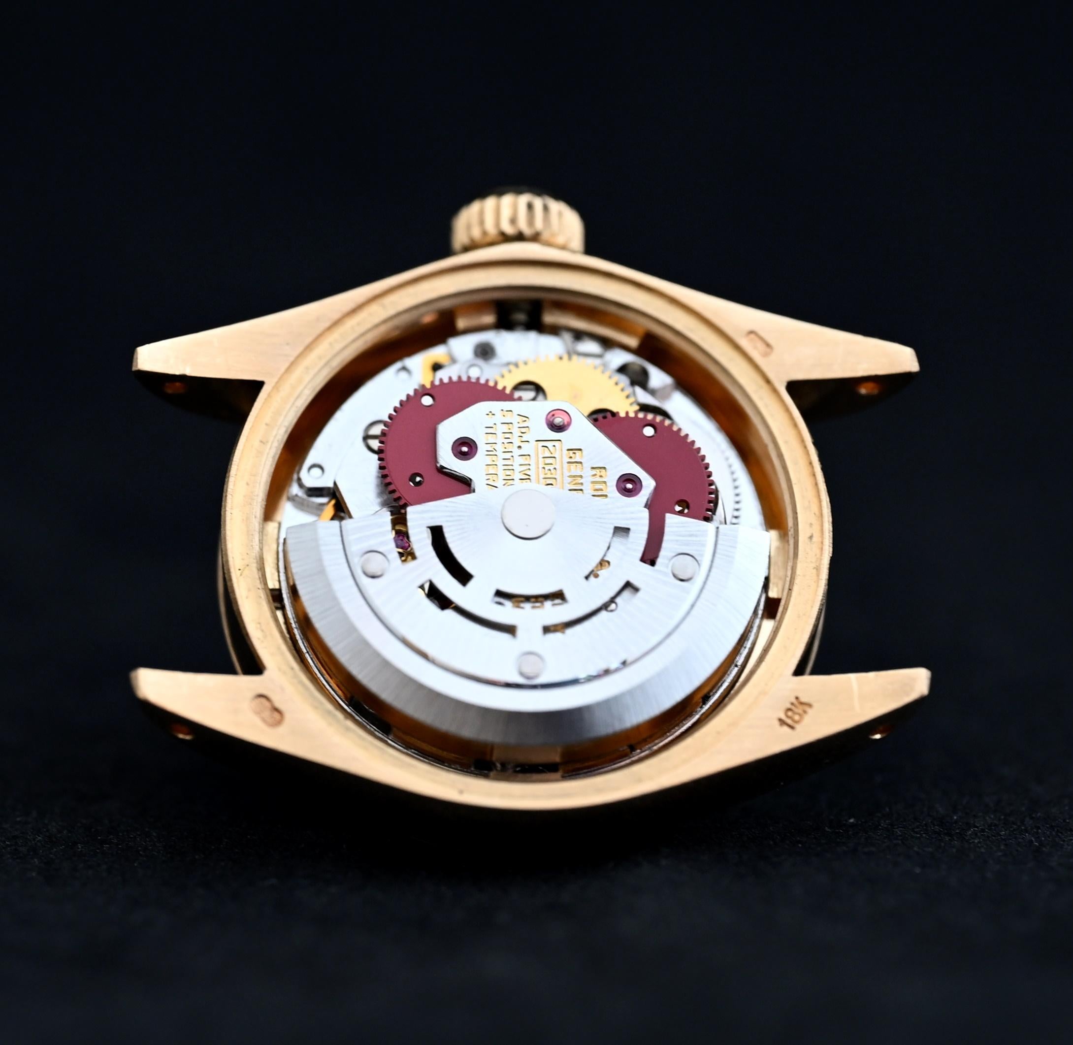 Rolex Lady Datejust 18K YG Stella Rotes Ochsenblut Zifferblatt 6917 mit Armband, 1981 5