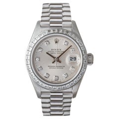Rolex Lady-Datejust 26 Platinum Baguette Diamond Bezel, Ref. 79126