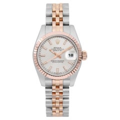 Rolex Lady Datejust 26 Stahl 18k Roségold Silber Zifferblatt Automatikuhr 179171