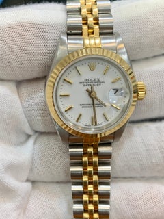 Rolex Lady-Datejust 26 White Dial Jubilee Bracelet Watch 18 Kt Gold & Stainless